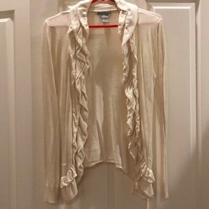 Charlotte Russe Open Sweater with Ruffles